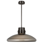 Morgan Warm Dim Wide Pendant - Burnished Bronze / Smoke