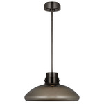 Morgan Warm Dim Wide Pendant - Burnished Bronze / Smoke