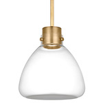 Morgan Warm Dim Pendant - Hand Rubbed Antique Brass / Clear