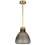 Morgan Warm Dim Pendant - Hand Rubbed Antique Brass / Smoke