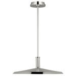 Saucer Direct Warm Dim Pendant - Polished Nickel