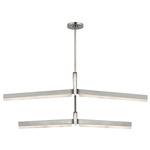 Linea Chandelier - Antique Nickel / Alabaster