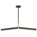 Linea Chandelier - Bronze / Alabaster