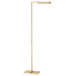 Linea Floor Lamp - Hand Rubbed Antique Brass / Alabaster
