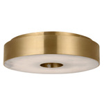 Wyllis Ceiling Flush Light - Hand Rubbed Antique Brass / Alabaster
