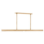 Linea Linear Chandelier - Hand Rubbed Antique Brass / Alabaster