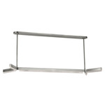 Linea Linear Y Chandelier - Antique Nickel / Alabaster