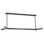 Linea Linear Y Chandelier - Bronze / Alabaster