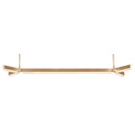 Linea Linear Y Chandelier - Hand Rubbed Antique Brass / Alabaster