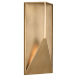 Punto Outdoor Wall Light - Hand Rubbed Antique Brass / Clear