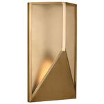 Punto Outdoor Wall Light - Hand Rubbed Antique Brass / Clear