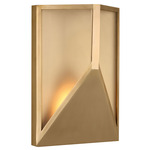 Punto Outdoor Wall Light - Hand Rubbed Antique Brass / Clear