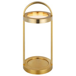 Cerne Rechargeable Table Lamp - Hand Rubbed Antique Brass / White Acrylic