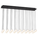 Orbet Linear Multi Light Chandelier - Nightshade Black / Milk
