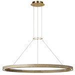 Ashok Chandelier - Hand Rubbed Antique Brass / Wood