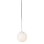 Orbet Pendant - Hand Rubbed Antique Brass / Milk