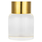 Caspe Jar Rechargeable Table Lamp - Hand Rubbed Antique Brass / Crystal