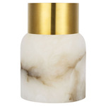 Caspe Jar Rechargeable Table Lamp - Hand Rubbed Antique Brass / Alabaster