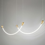 Arco Pendant - Brushed Gold / Transparent