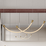Arco Pendant - Brushed Gold / Smoky