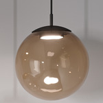 Riflessi Pendant - Dark Antique Brass / Smoky