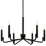 Bedford Chandelier - Matte Black / Brass