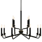 Bedford Chandelier - Matte Black / Brass