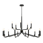 Bedford Chandelier - Matte Black / Brass