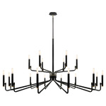 Bedford Chandelier - Matte Black / Brass