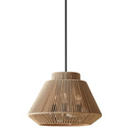 Eco Nido Pendant - Matte Black / Natural