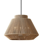 Eco Nido Pendant - Matte Black / Natural