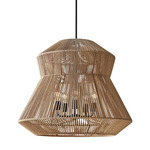 Eco Nido Trapezoid Pendant - Matte Black / Natural