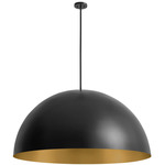Elias Pendant - Matte Black / Champagne Gold