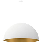 Elias Pendant - Matte White / Champagne Gold
