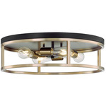 Knox Round Ceiling Light - Matte Black / Brass