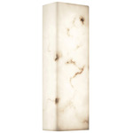 LumenAria Medley Wall Sconce - Brushed Brass / Faux Alabaster