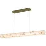 LumenAria Medley Linear Pendant - Brushed Brass / Alabaster