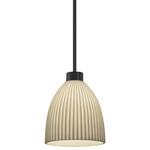 Porcelina Impala Pendant - Matte Black / Porcelain