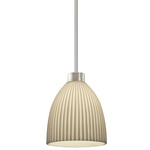 Porcelina Impala Pendant - Brushed Nickel / Porcelain