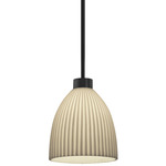 Porcelina Impala Pendant - Matte Black / Porcelain