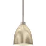 Porcelina Impala Pendant - Brushed Nickel / Porcelain