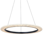 Textile Medallo Pendant - Matte Black / Cream
