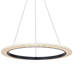 Textile Medallo Pendant - Matte Black / Cream