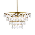 Ella Pendant - Brass / Clear