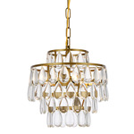 Mila Pendant - Brass / Clear