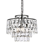 Mila Pendant - Black / Clear