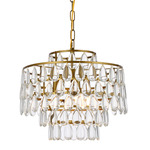 Mila Pendant - Brass / Clear