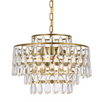 Mila Pendant - Brass / Clear