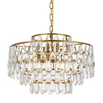 Mila Pendant - Brass / Clear