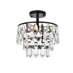 Mila Ceiling Light - Black / Clear